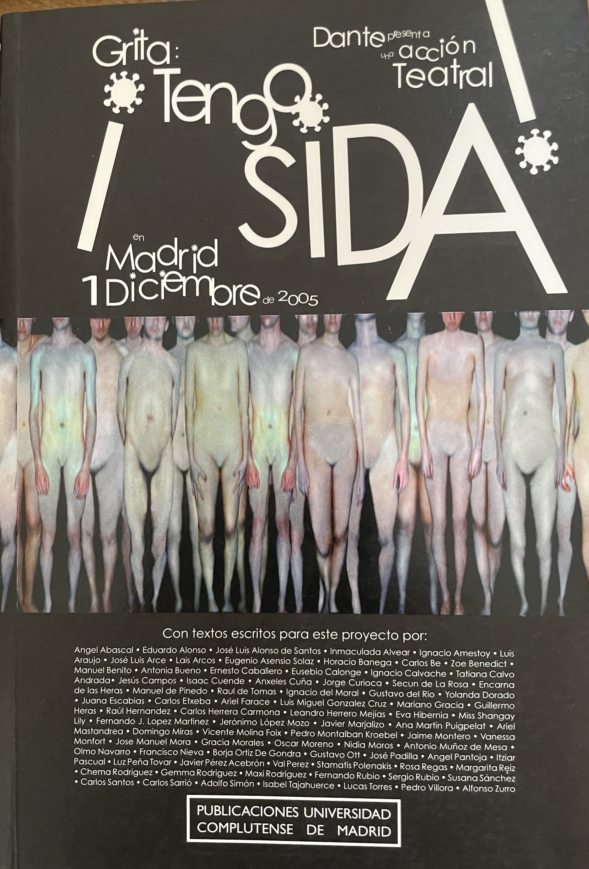 Cartel del proyecto teatral Grita: Tengo sida, con el monólogo de Nidia Moros