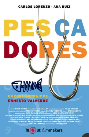 Cartel del cortometraje Pescadores, con guion de Nidia Moros y dirección de Ernesto Valverde
